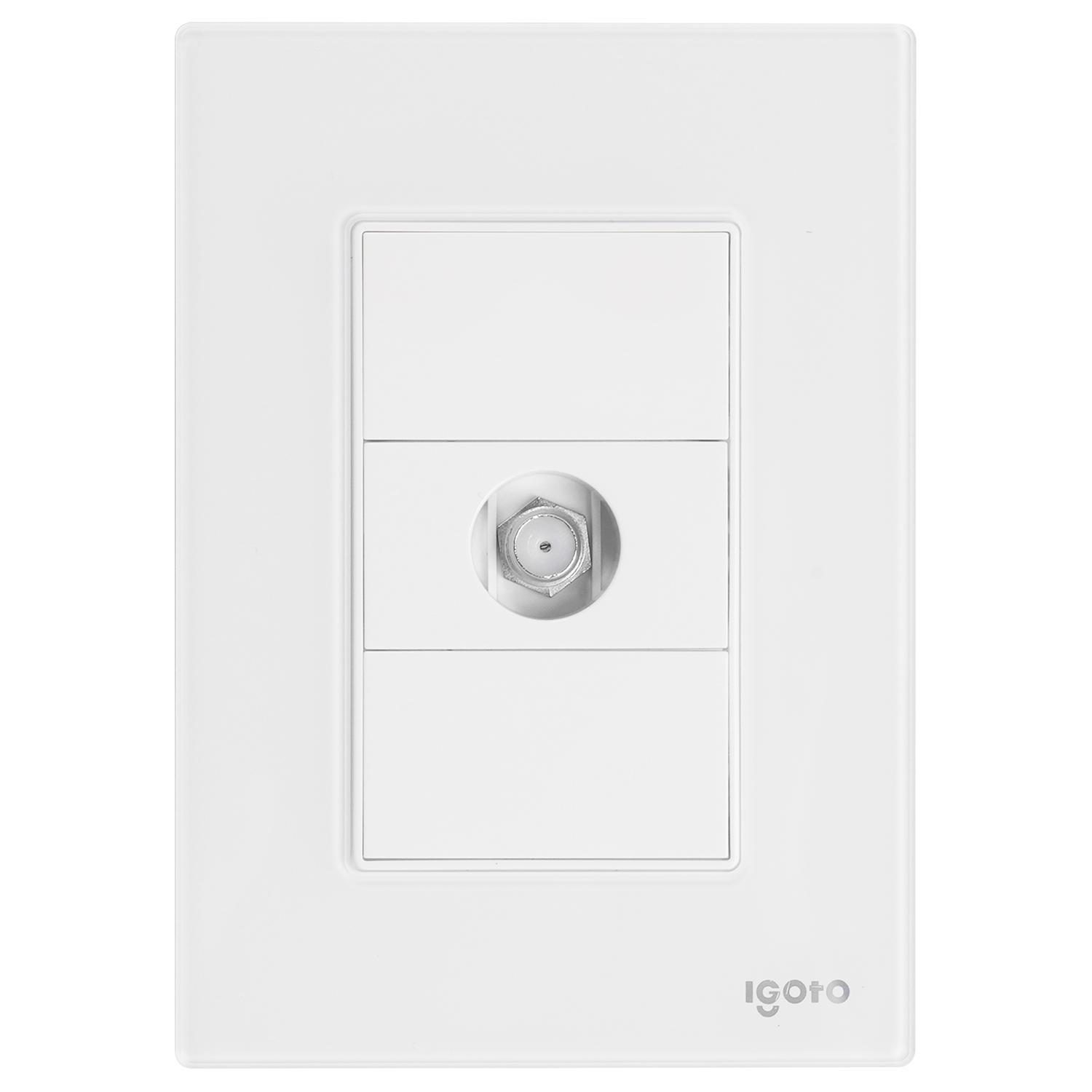 10 Placas Armada Cristal Mecanismo Toma Coaxial Salida T.v. Color Blanco Corriente Nominal 15 A Voltaje Nominal 125v