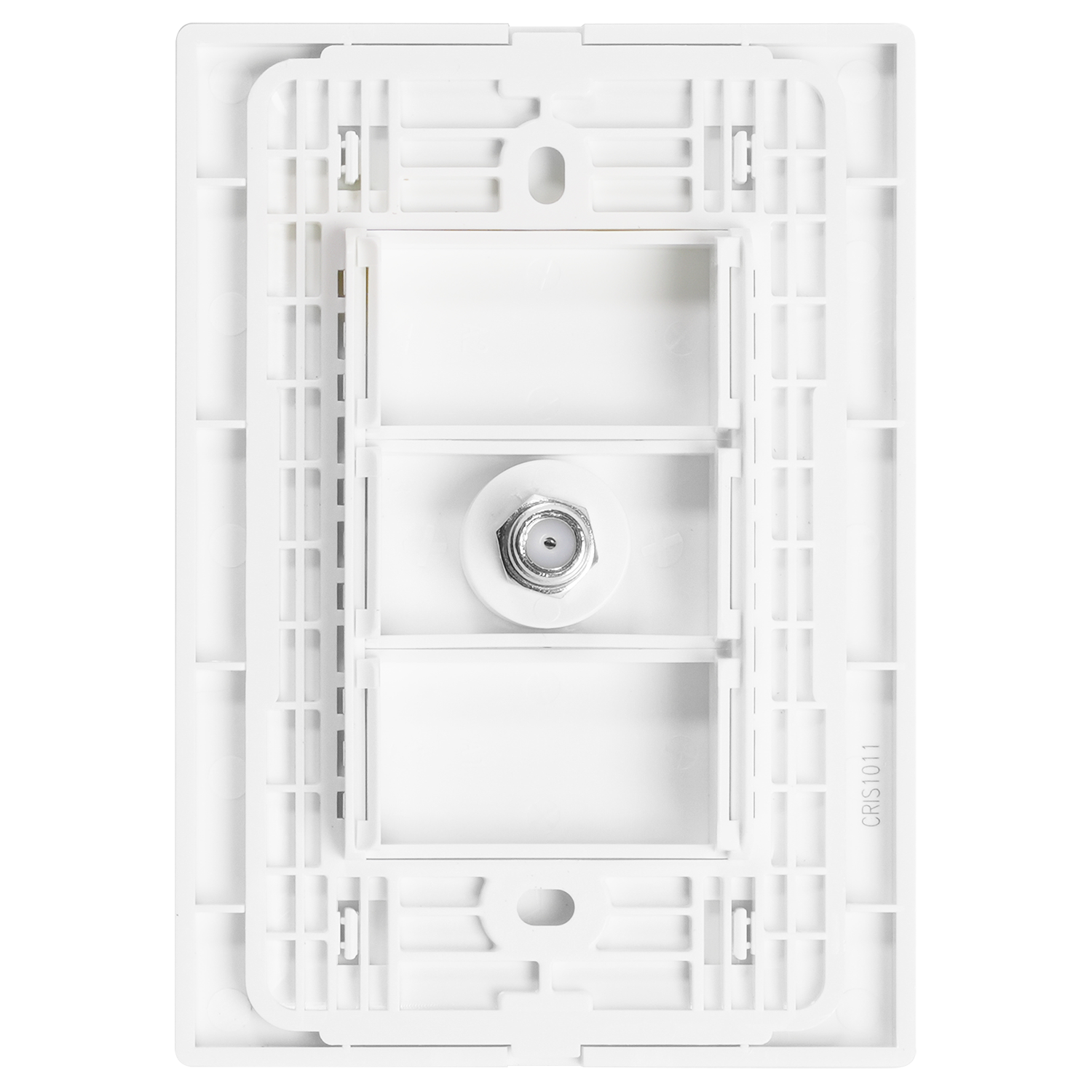 10 Placas Armada Cristal Mecanismo Toma Coaxial Salida T.v. Color Blanco Corriente Nominal 15 A Voltaje Nominal 125v