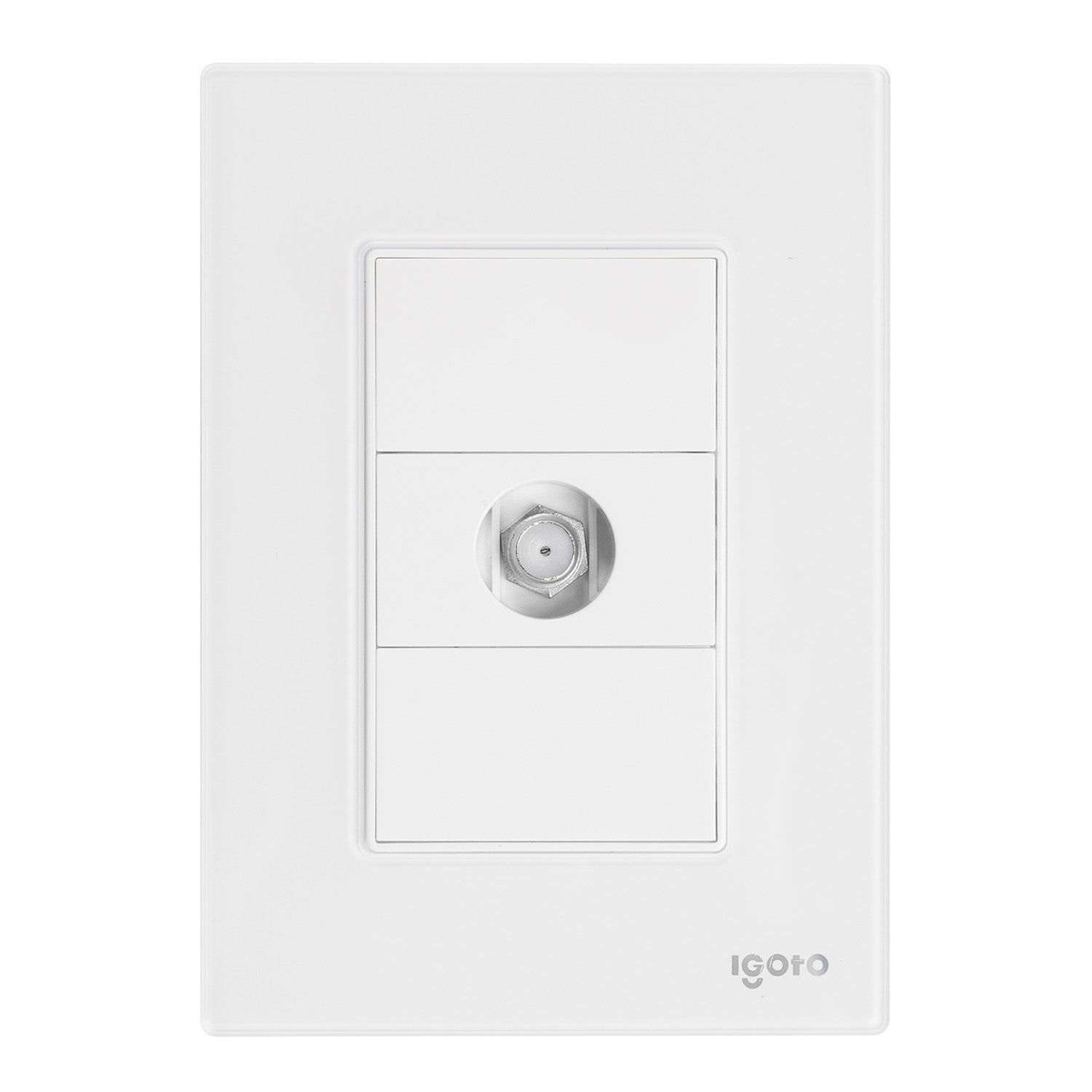 10 Placas Armada Cristal Mecanismo Toma Coaxial Salida T.v. Color Blanco Corriente Nominal 15 A Voltaje Nominal 125v