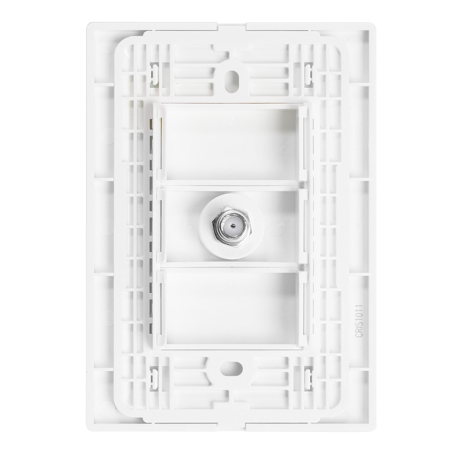 10 Placas Armada Cristal Mecanismo Toma Coaxial Salida T.v. Color Blanco Corriente Nominal 15 A Voltaje Nominal 125v