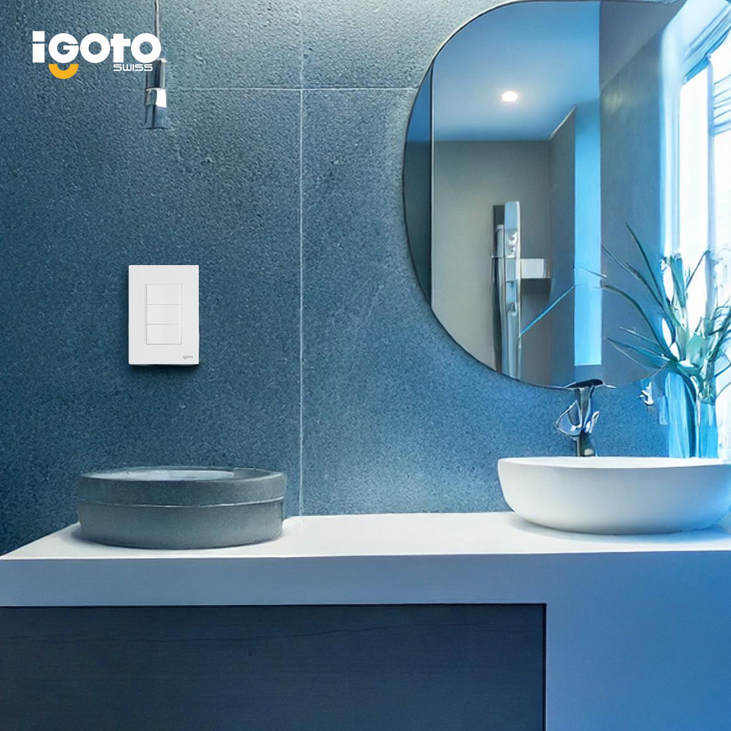 10 Placas Armada Cristal con  3 apagadores sencillos de 1 módulo  color blanco