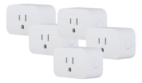 5 Pack Enchufe Smart Sencillo Smart Home Wi-fi Avia Igoto Blanco
