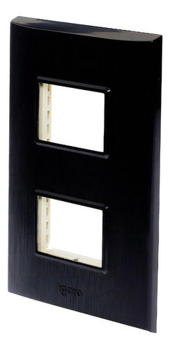 Placa De 2 Módulos Para Armar / Style 10 Pack Color Negro Corriente Nominal 0 A Voltaje Nominal 0v
