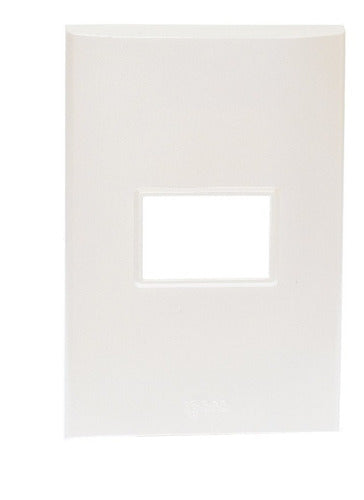Placa Con 1 Módulo, 8 X 12 Cm Igoto Pb1201 Color Perla