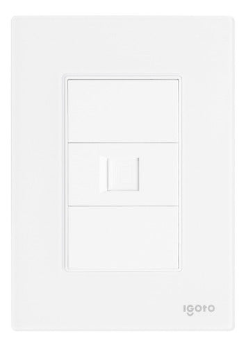 Placa Armada Con Toma De Datos Cris1022- 2022 Color Blanco Corriente Nominal 15 A Voltaje Nominal 125v