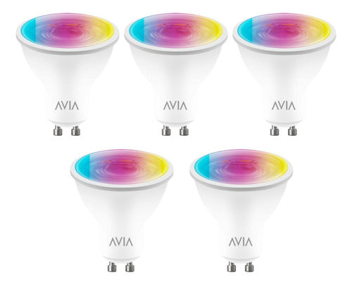 5 Pack Foco Led Smart Dicroico 5w Gu10 Avia Dimeable Igoto