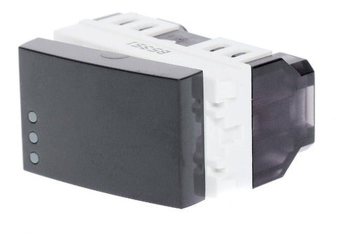 Apagador 1 Módulo 4 Vías Policarbonato Blanco Igoto Color Negro