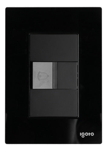 Placa Aramada Cristal Con 1 Boton Timbre Cris1018- 2018 Color Negro Corriente Nominal 15 A Voltaje Nominal 125v