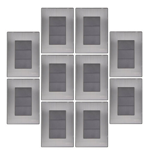 Paquete De 10 Piezas De Placa Ciega Acero Inoxidable Igoto