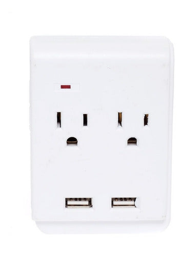 Multicontacto Pared  2 Contactos Y 2 Usb, Am06 Igoto