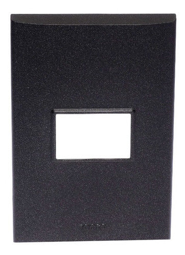 20pack De Placas De 1 Módulo, 8 X 12 Cm Igoto Pb1201 Color Grafito Voltaje Nominal 10v