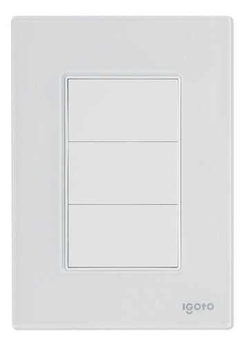 Placa Ciega Cristal Igoto Cris1015- 2015 Color Blanco Corriente Nominal 15 A Voltaje Nominal 125v