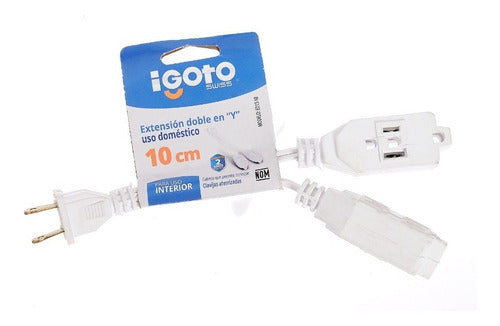 Mini Extensión Doméstica Dual, 10 Cm 16 Awg, 15a, 125v