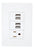 Placa Con 4 Usb Y 1 Contactos De Un Módulos Lugano Plus