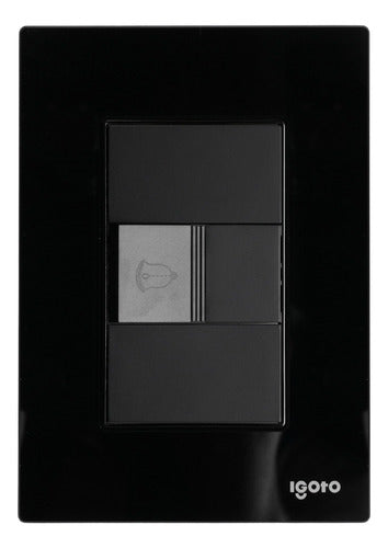 Placa Aramada Cristal Con  1 Boton Timbre Cris1018- 2018