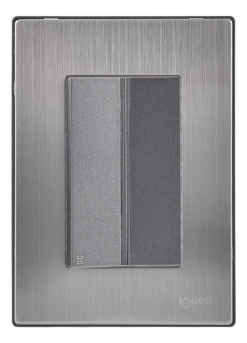 Pack 5 Placas Inox: 1 Apagador Escalera De 3 Módulos Oxford