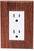 Igoto Pb105/ 2- Mc/m Contacto Dúplex Con Placa Caoba