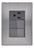 Pack 5 Placas Inox: 2 Apagadores Sencillos+1 Contacto Oxford