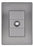 Pack 5 Placas Inox: Mecanismo Toma Coaxial Salida Tv Plata