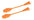 Pack 2 Mini Extensión Uso Rudo Naranja 16 Awg 10 Cm Igoto