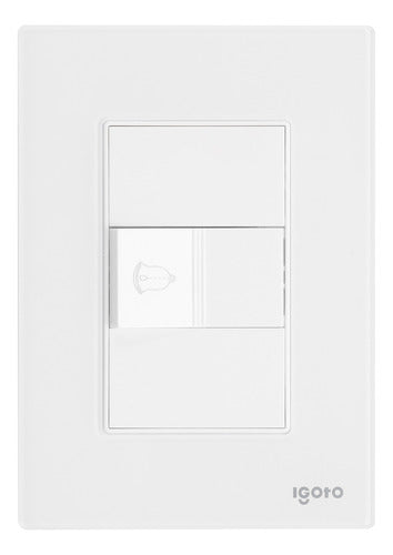 Placa Aramada Cristal Con  1 Boton Timbre Cris1018- 2018