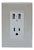 10 Pack Placa Color Marfíl Contacto Y 2 Tomas Usb Igoto
