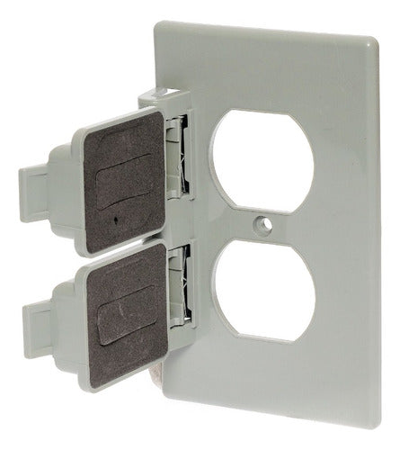 10 Contactos Dúplex Aterrizado + 10 Placas Dobles Intemperie