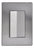 Pack 5 Placas Inox: 1 Apagador Escalera De 3 Módulos Plata