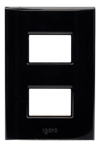 Placa Con 2 Módulos, Igoto Pb1202-n