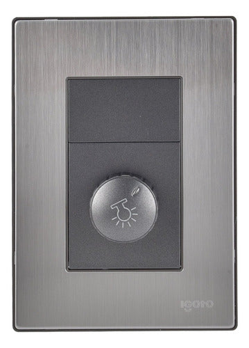 5 Pack Placa Aramada Inox Con Dimmer Oxford