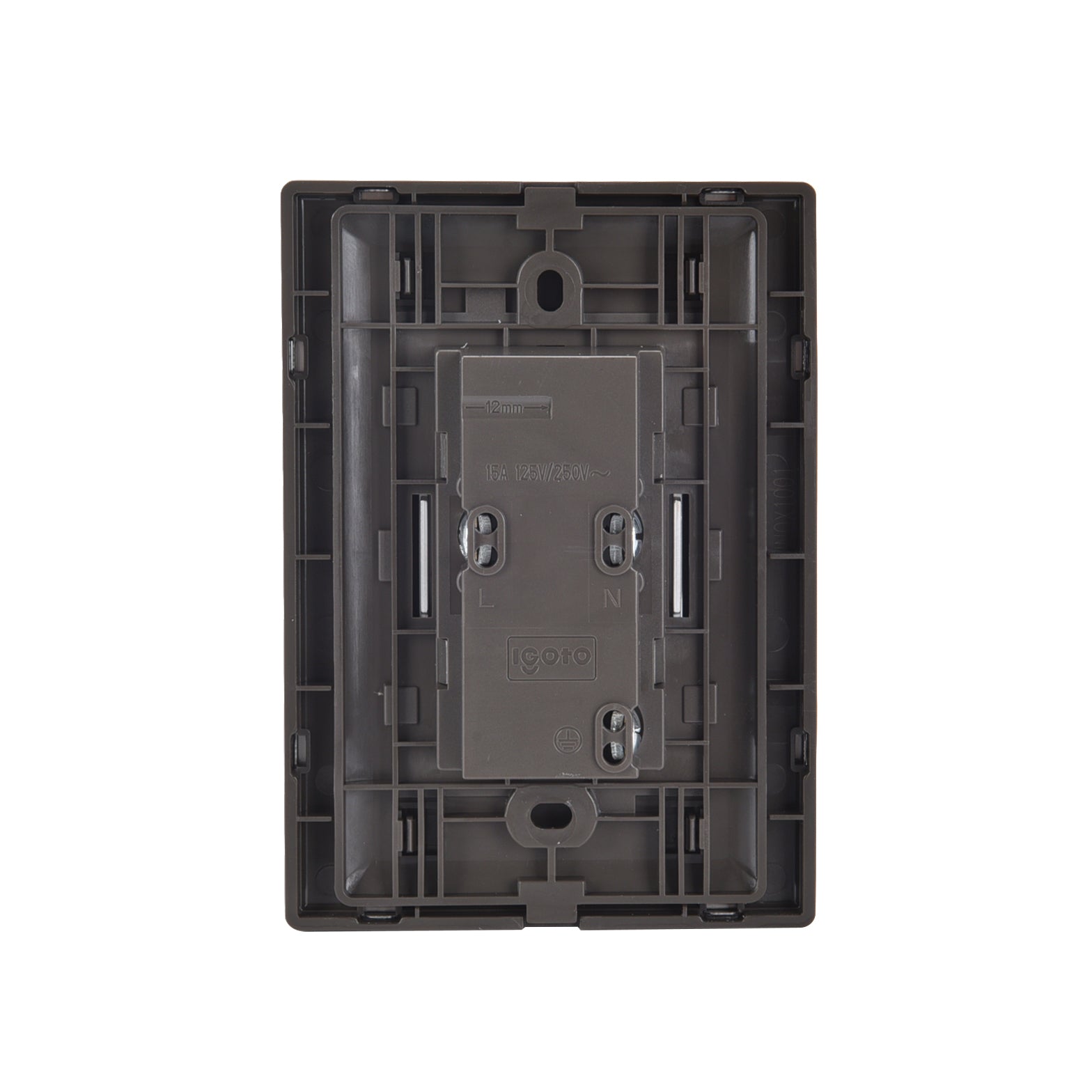 Pack de 10 Placa Armada Inox Con Contacto Dúplex Plata