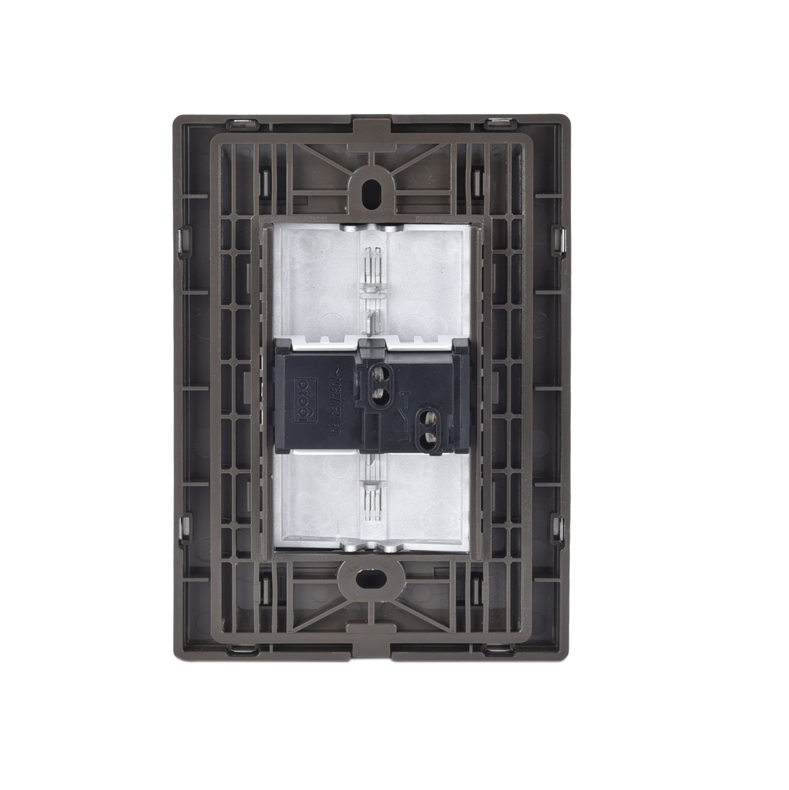10 Placas Armada, Con 1 Apagador Sencillo De 3 Módulos, Inoxidab Color Oxford INOX2005