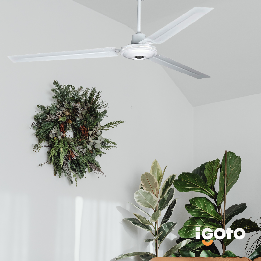 Paquete de 3 ventiladores industrial V5670w Metal Blanco 70w